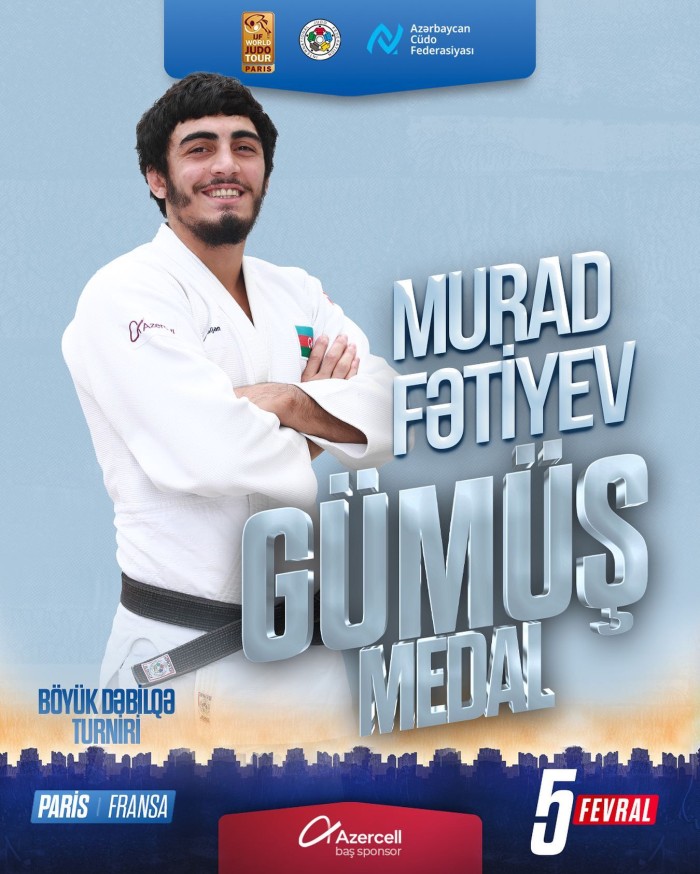 Cüdoçularımız Parisdən medalla qayıdırlar - FOTOLAR