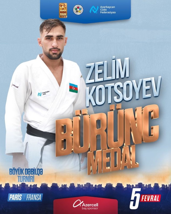 Cüdoçularımız Parisdən medalla qayıdırlar - FOTOLAR