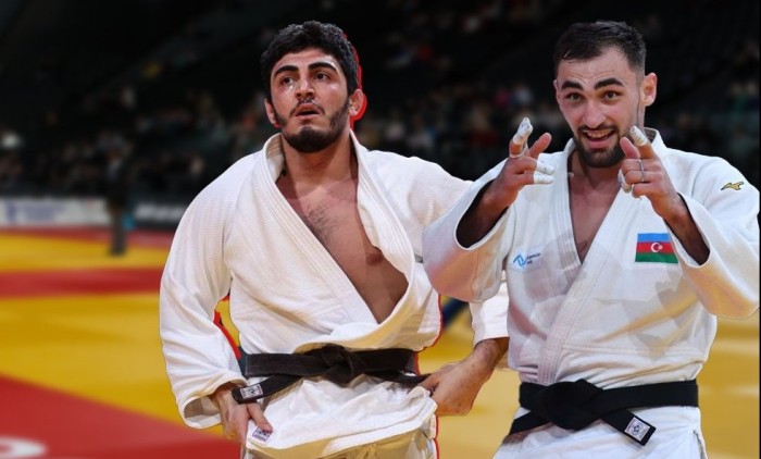 Cüdoçularımız Parisdən medalla qayıdırlar - FOTOLAR