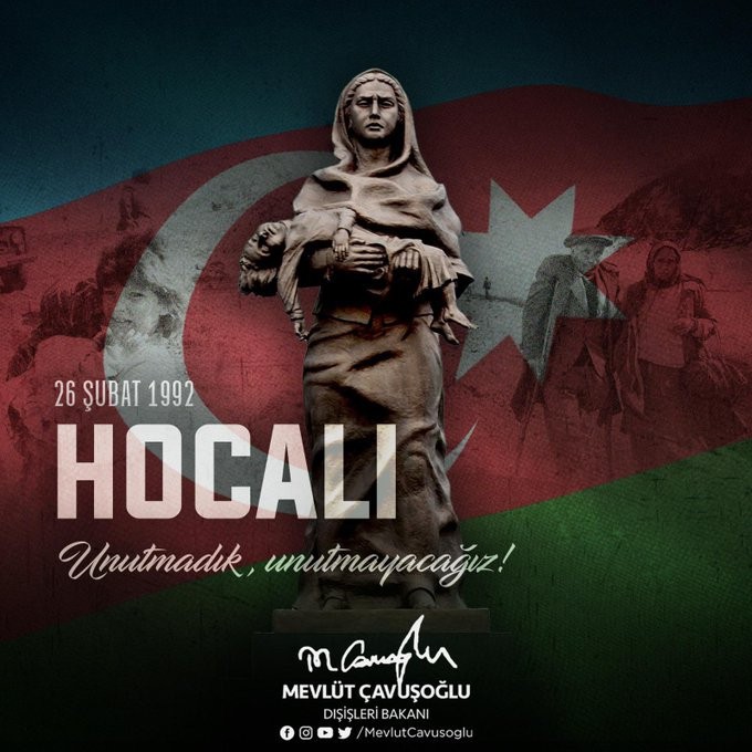 "Xocalını unutmadıq, unutmayacağıq" - Çavuşoğlu