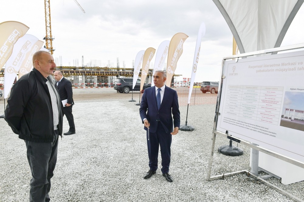 Ağdam Rəqəmsal İdarəetmə Mərkəzi və Təlim-Tədris Kompleksi inşa edilir -  FOTO