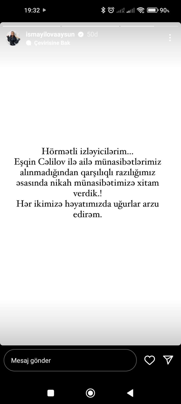 Rəqsanənin qızı boşandı - FOTO