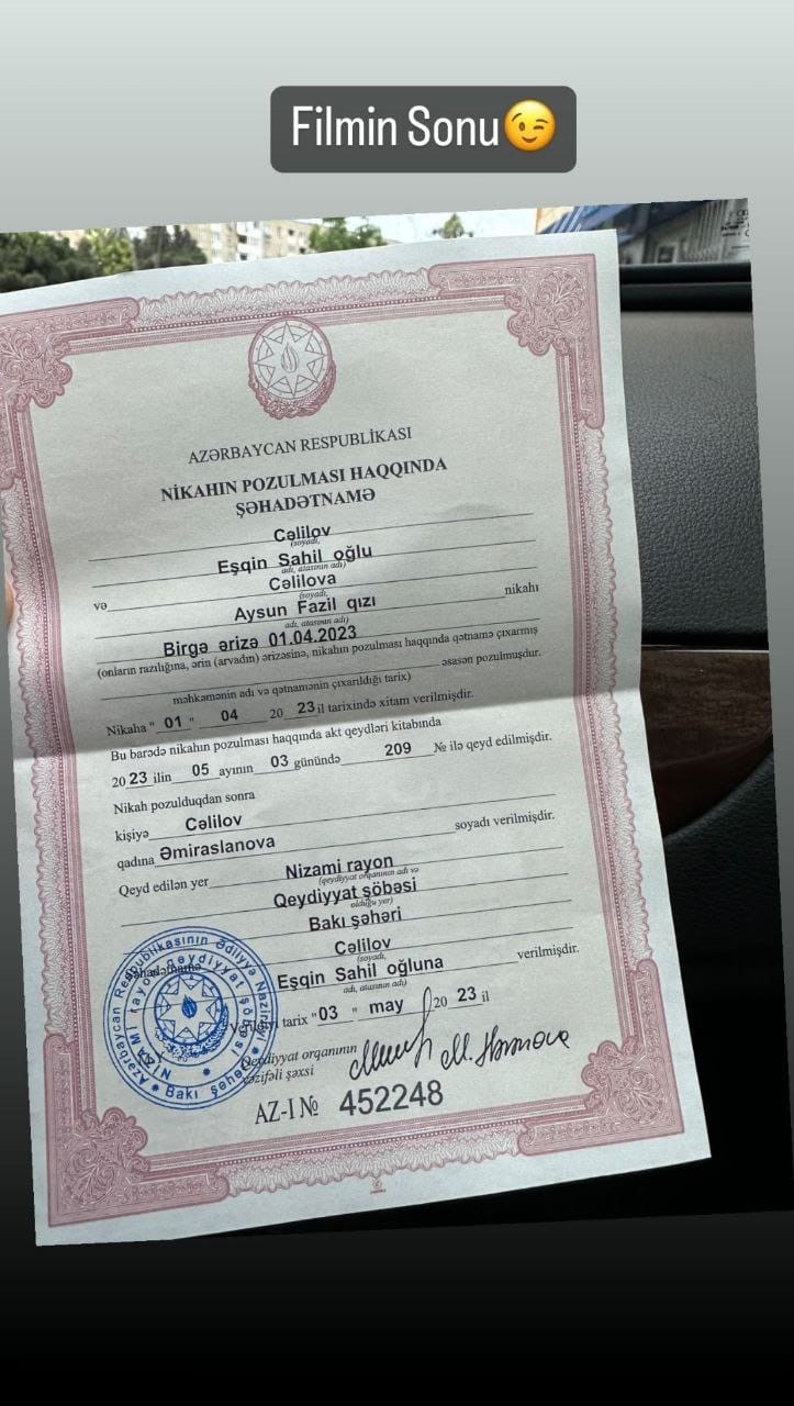 Rəqsanənin qızı boşandı - FOTO