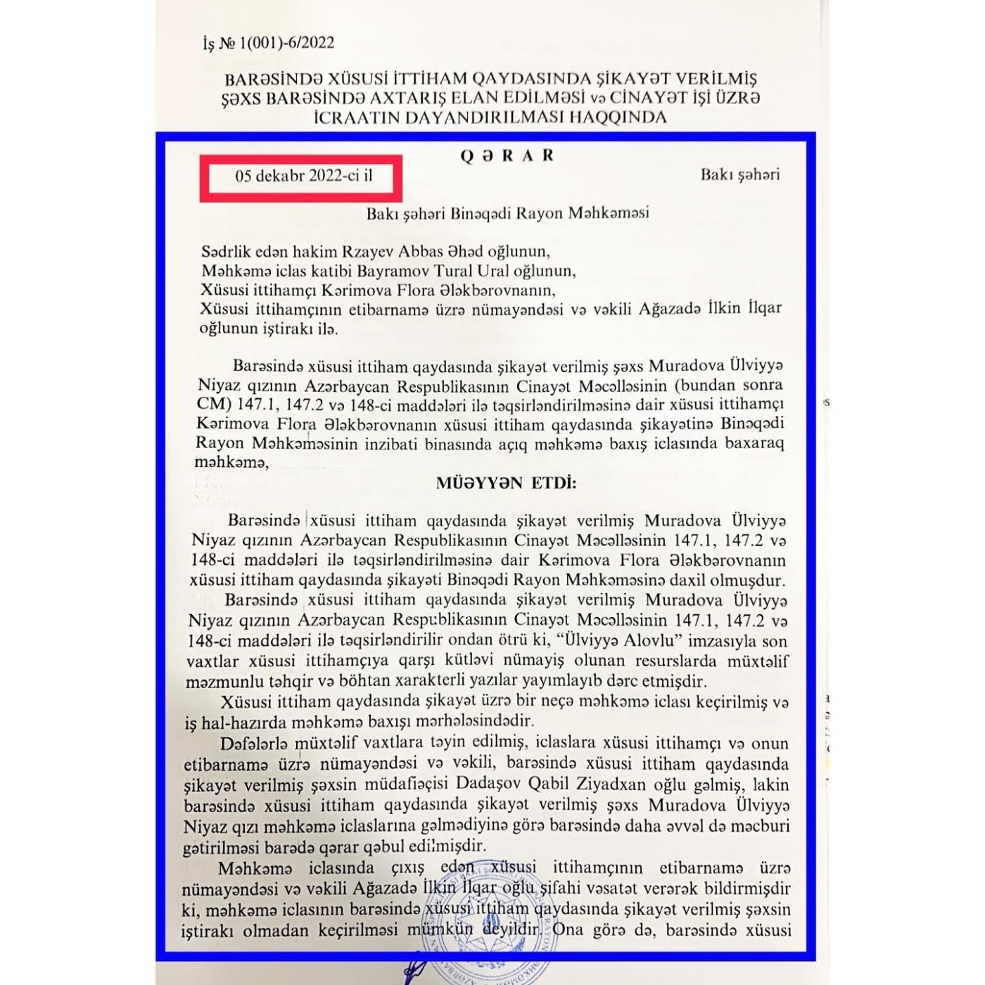 "Məhkəmə Ülviyyə Alovlunu tapa bilmir" - Flora Kərimova