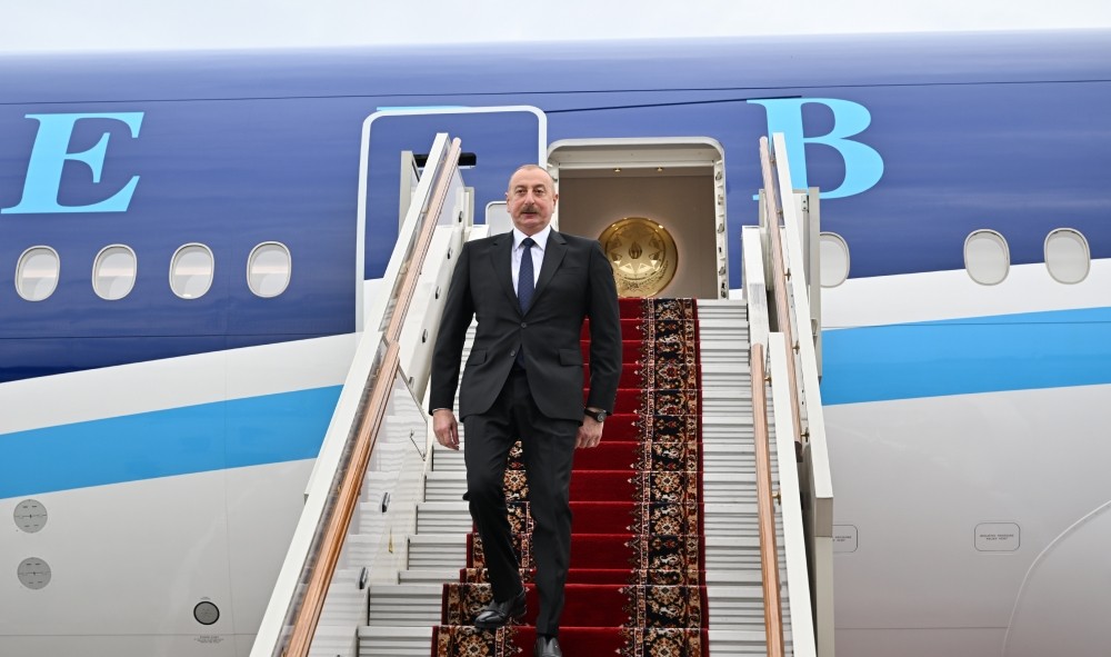 İlham Əliyev Rusiyaya getdi - FOTOLAR