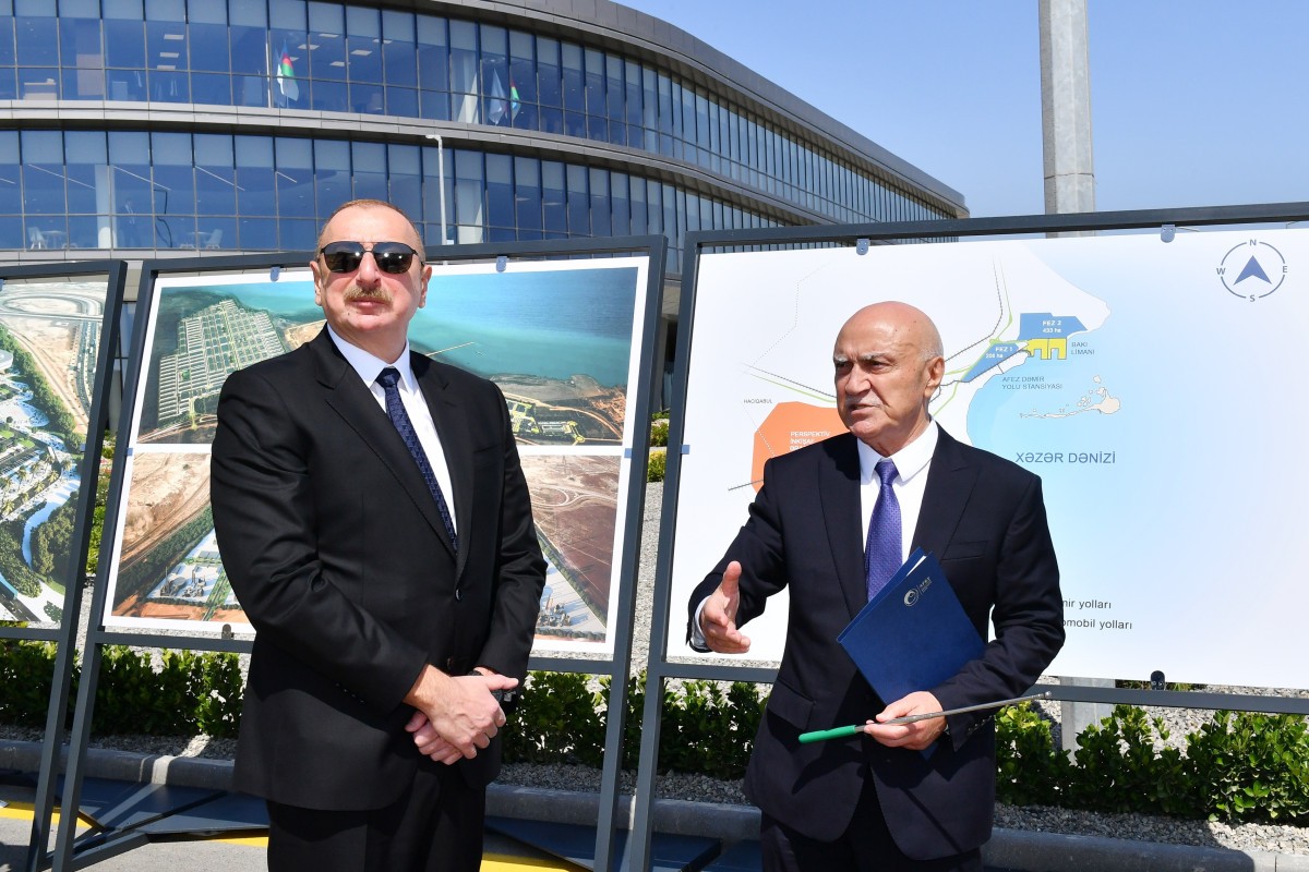İlham Əliyev Ələt Azad İqtisadi Zonasının birinci mərhələsinin açılış mərasimində - FOTOLAR