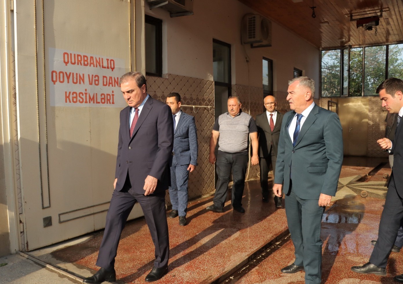 Niyazi Bayramov heyvanların kəsim məntəqələrində yaradılan şəraitlə tanış olub - FOTOLAR