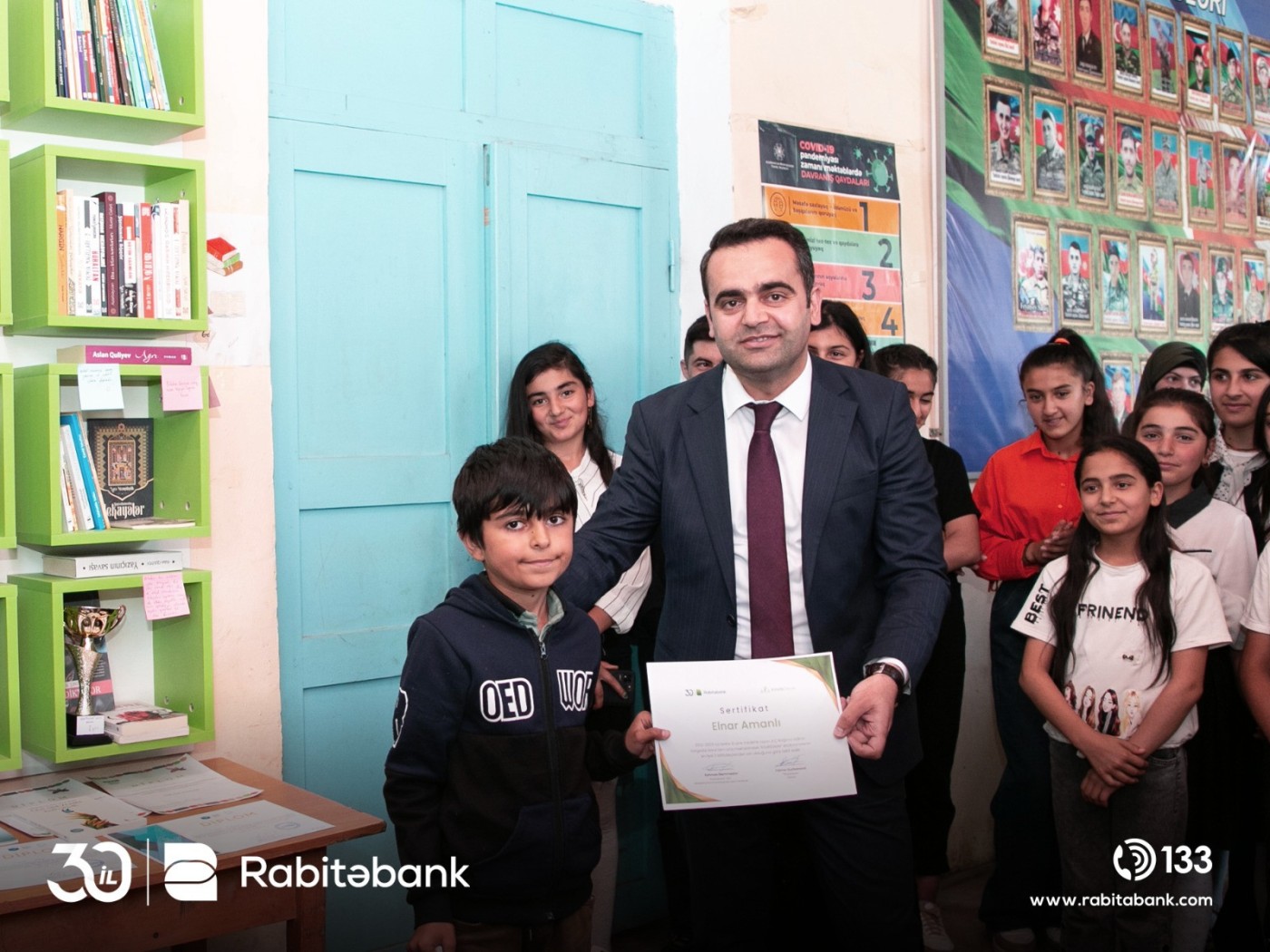 Rabitəbank 30 ucqar kənd məktəbində kitabxana qurub - FOTOLAR