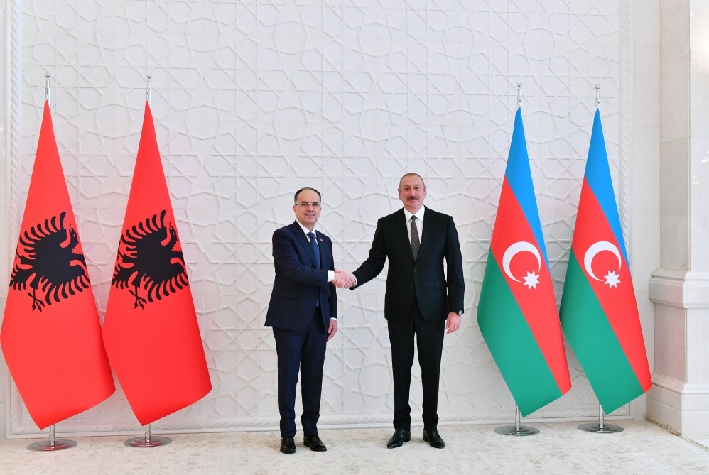 Albaniya Prezidentinin rəsmi qarşılanma mərasimi - FOTOLAR
