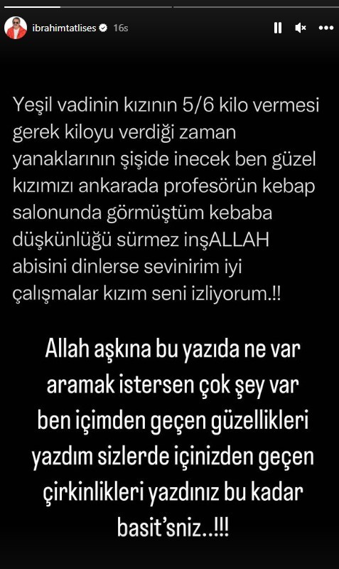 İbrahim Tatlısəs onu tənqid edənlərə cavab verdi