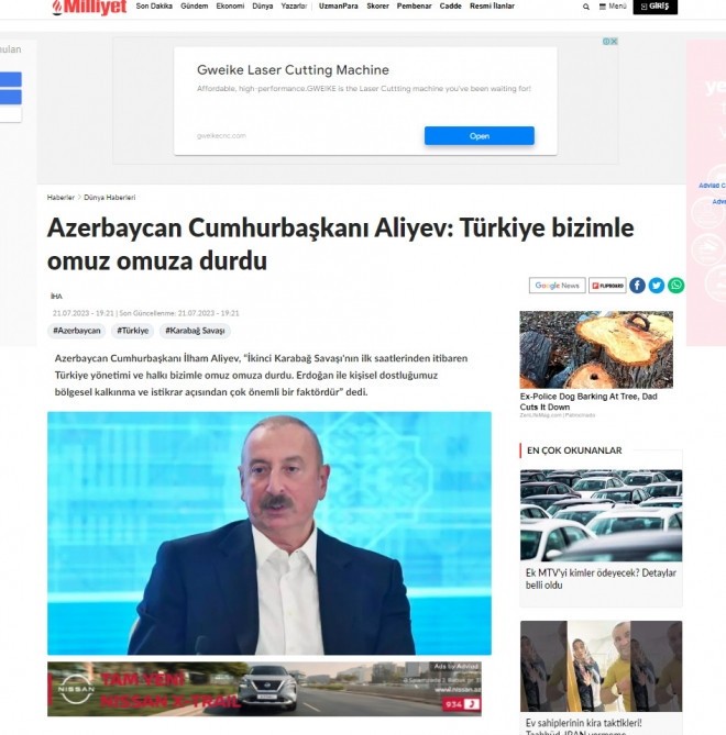 Prezidentin Şuşa Qlobal Media Forumundakı çıxışı dünya mediasında - FOTOLAR