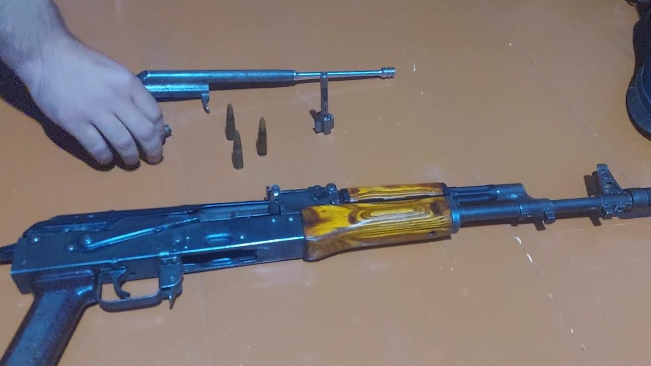 Gəncədə qanunsuz silah saxlayan şəxs saxlanılıb - FOTO