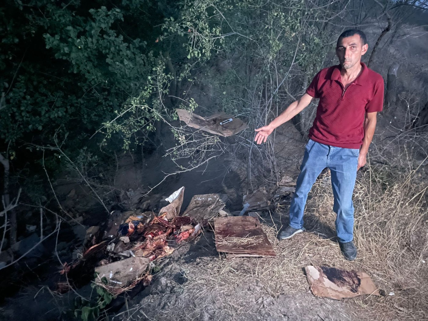 Xəstə atları kəsib satmaq istəyən şəxslər saxlanıldı - FOTO