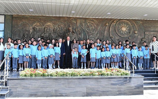 Mehriban Əliyeva Füzulidə məktəb açılışından paylaşım etdi - FOTOLAR