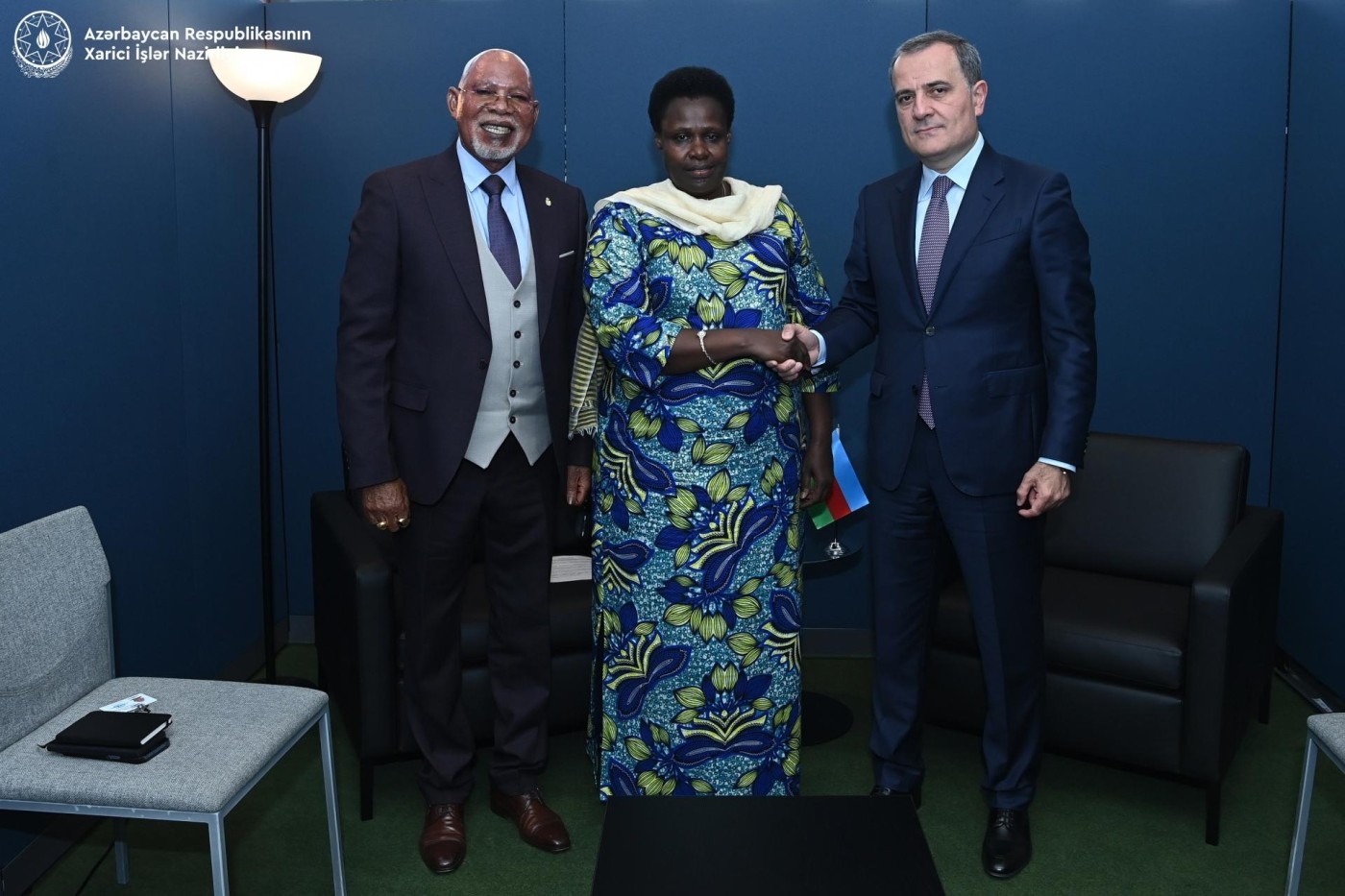 Ceyhun Bayramov Uqandanın vitse-prezidenti ilə görüşdü - FOTOLAR