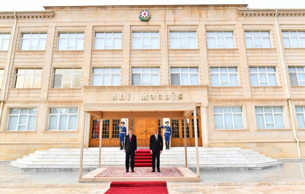 Ərdoğanın rəsmi qarşılanma mərasimi keçirildi - FOTOLAR (YENİLƏNİB)