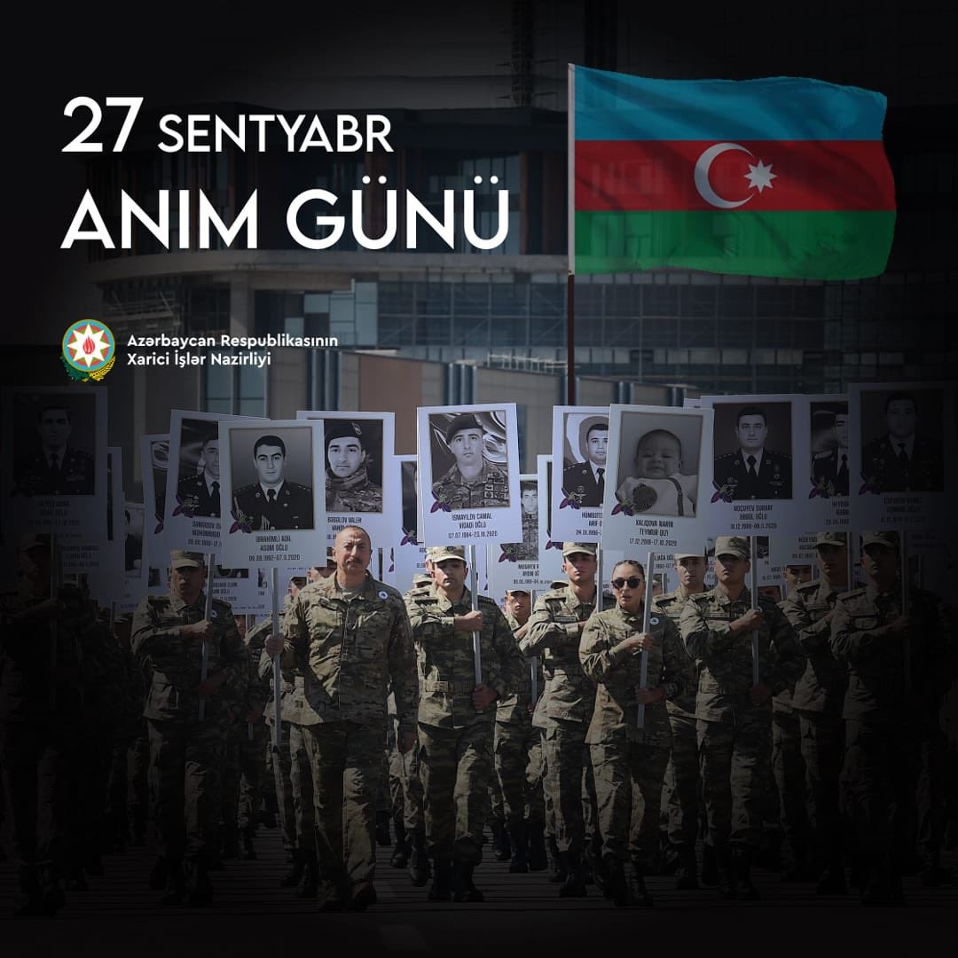 Şəhidlərimizi dərin hörmət və minnətdarlıqla anırıq - XİN