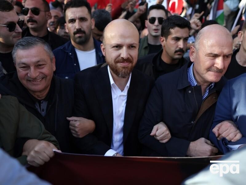 Bilal Ərdoğan və Səlcuq Bayraktar Fələstinə dəstək aksiyasında - VİDEO
