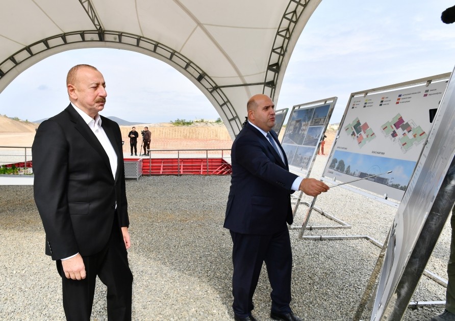 Füzulidə 240 yerlik uşaq bağçasının təməli qoyuldu - FOTOLAR