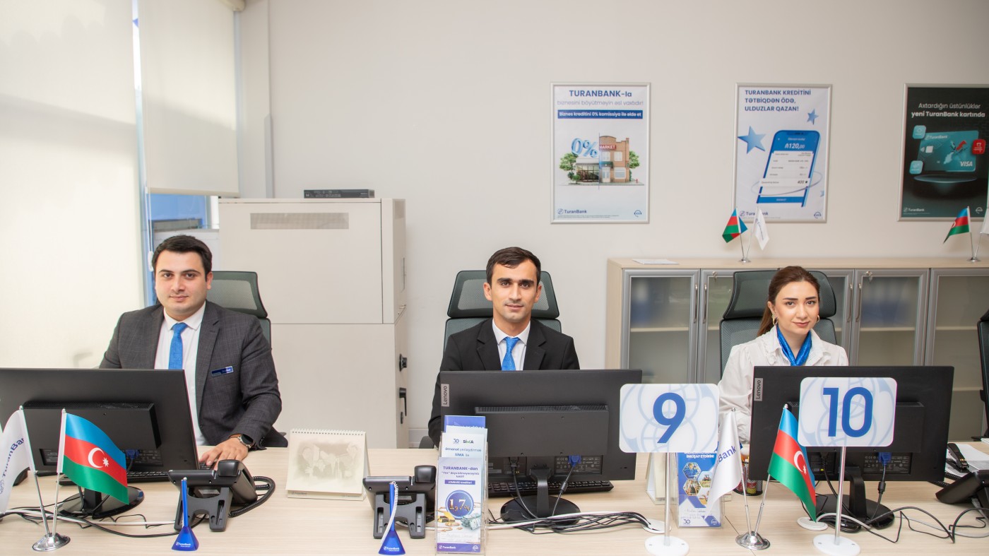 "TuranBank" yeni Qaradağ filialı ilə Binə Ticarət Mərkəzində - FOTOLAR