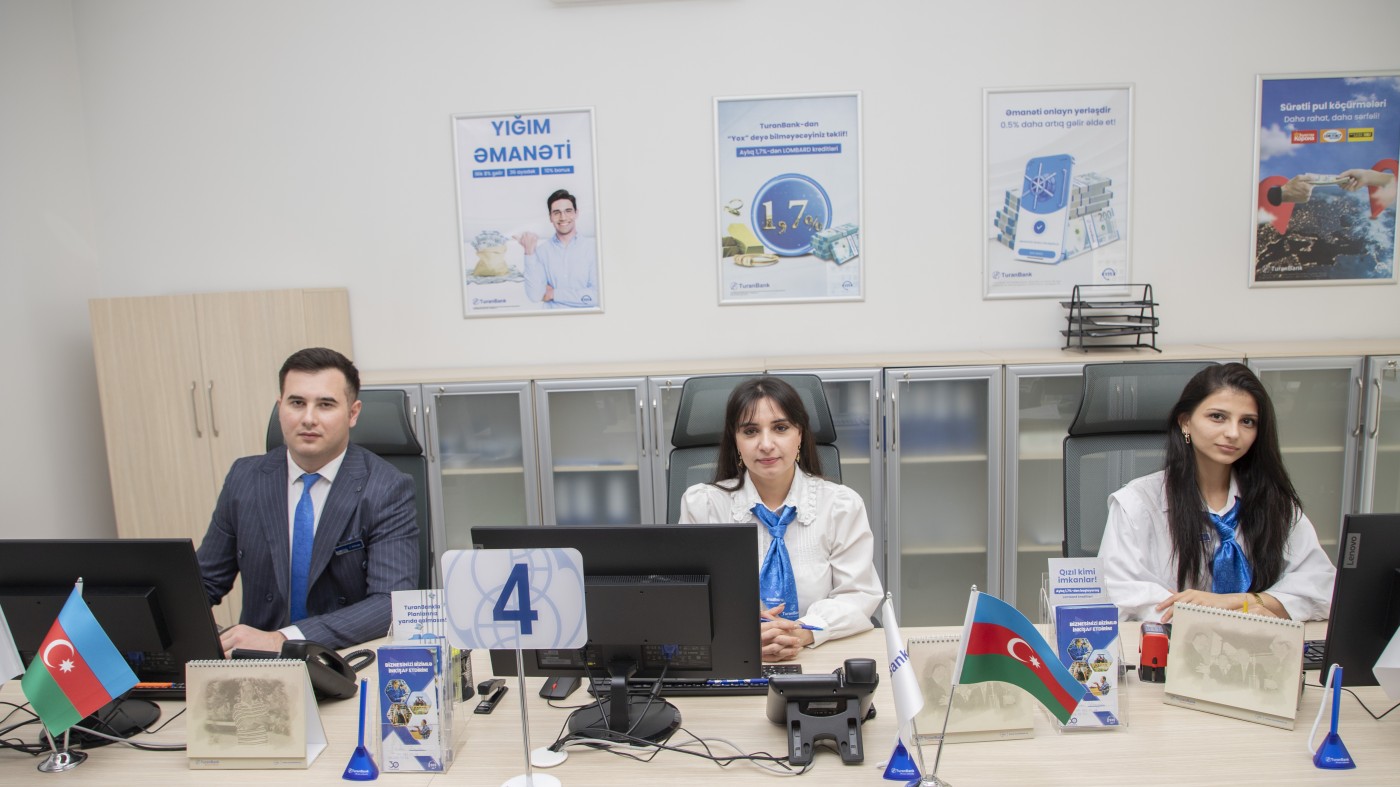 "TuranBank" yeni Qaradağ filialı ilə Binə Ticarət Mərkəzində - FOTOLAR