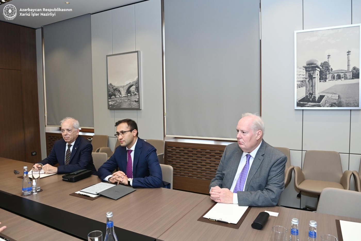 Ceyhun Bayramov “Caspian Policy Center”in sədri ilə görüşdü - FOTOLAR