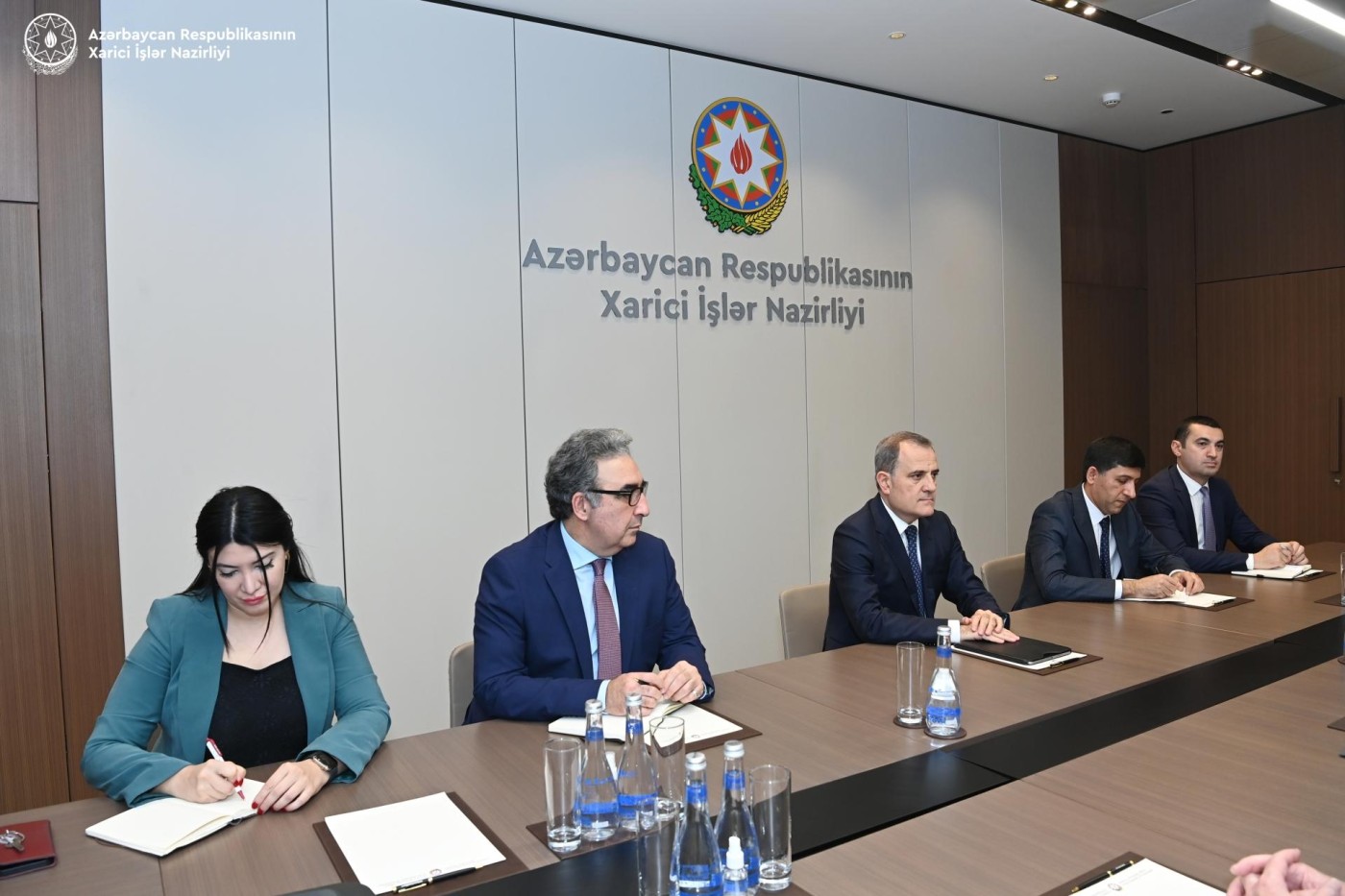 Ceyhun Bayramov “Caspian Policy Center”in sədri ilə görüşdü - FOTOLAR