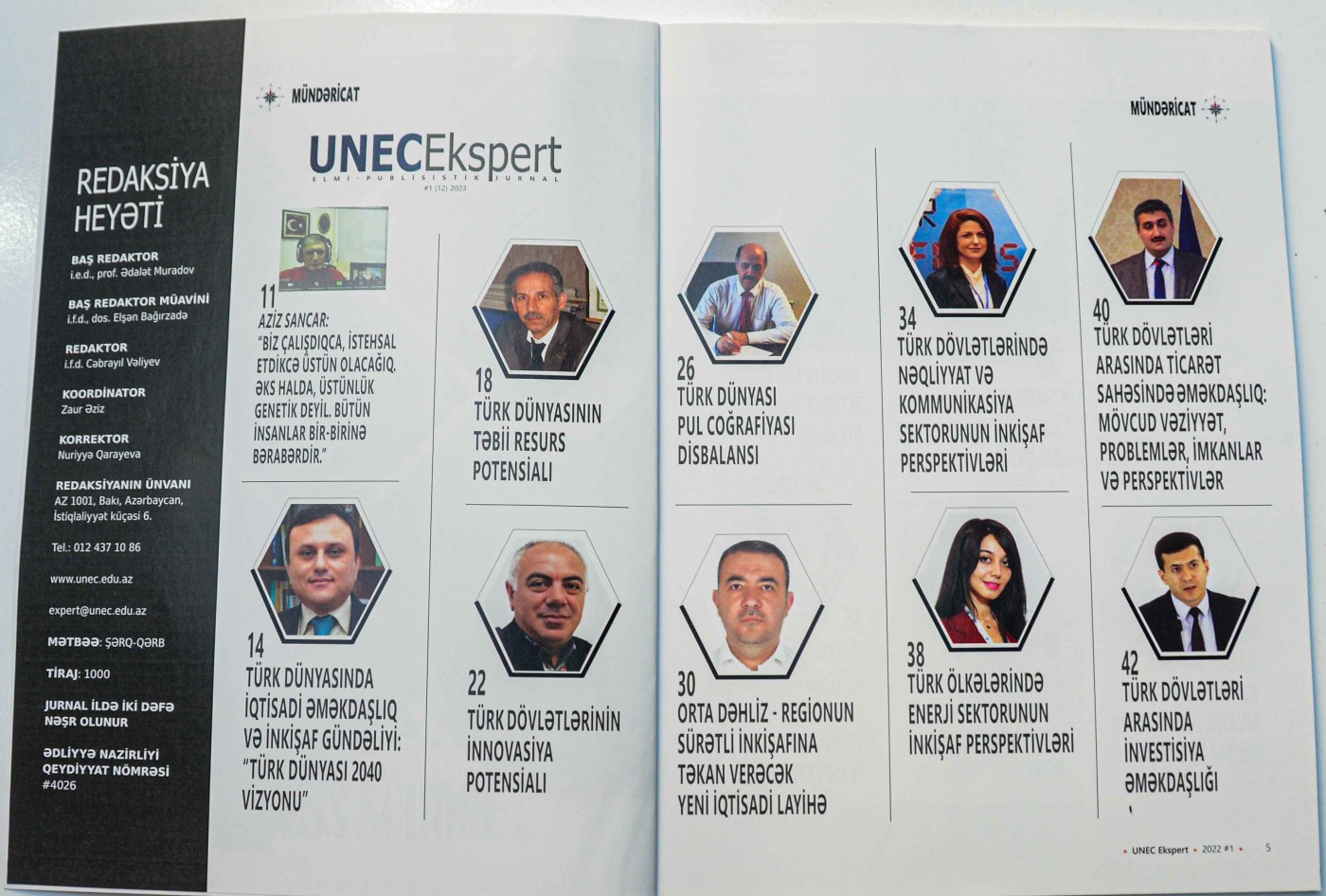 “UNEC Ekspert” jurnalının yeni sayı: Türk Dünyası dövlətlərinin iqtisadi potensialı (FOTOLAR)