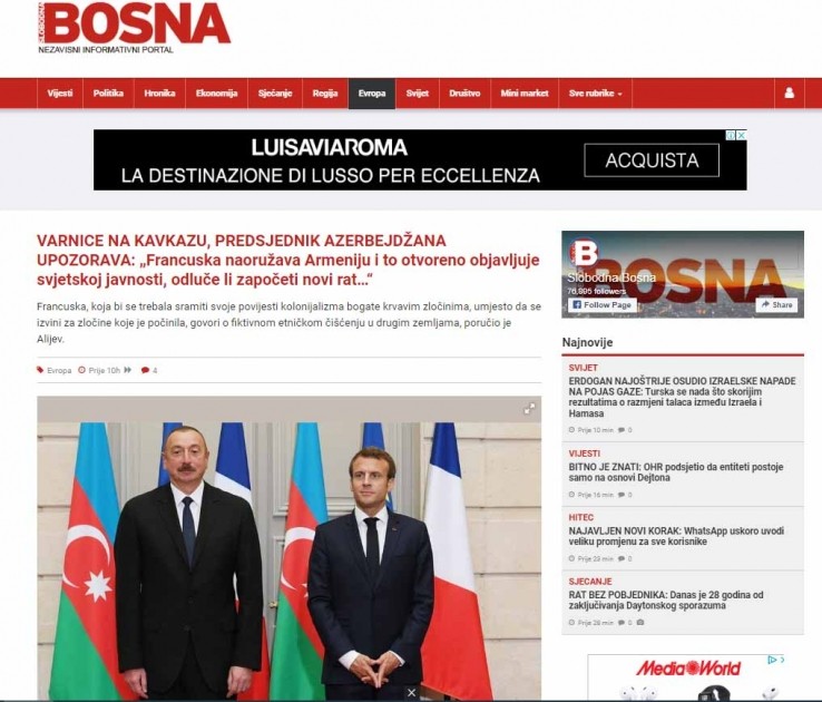 Prezidentin Fransanın neokolonializm siyasətini ifşa etdiyi fikirlər dünya mediasında