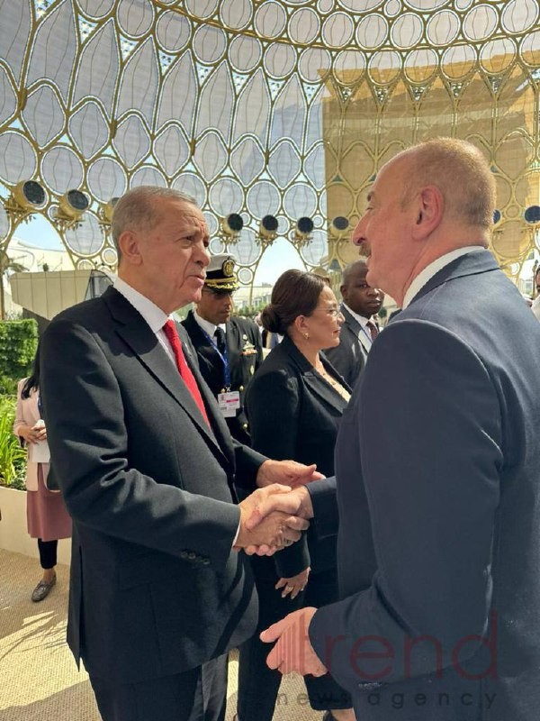 İlham Əliyev Dubayda Ərdoğanla görüşdü - FOTO