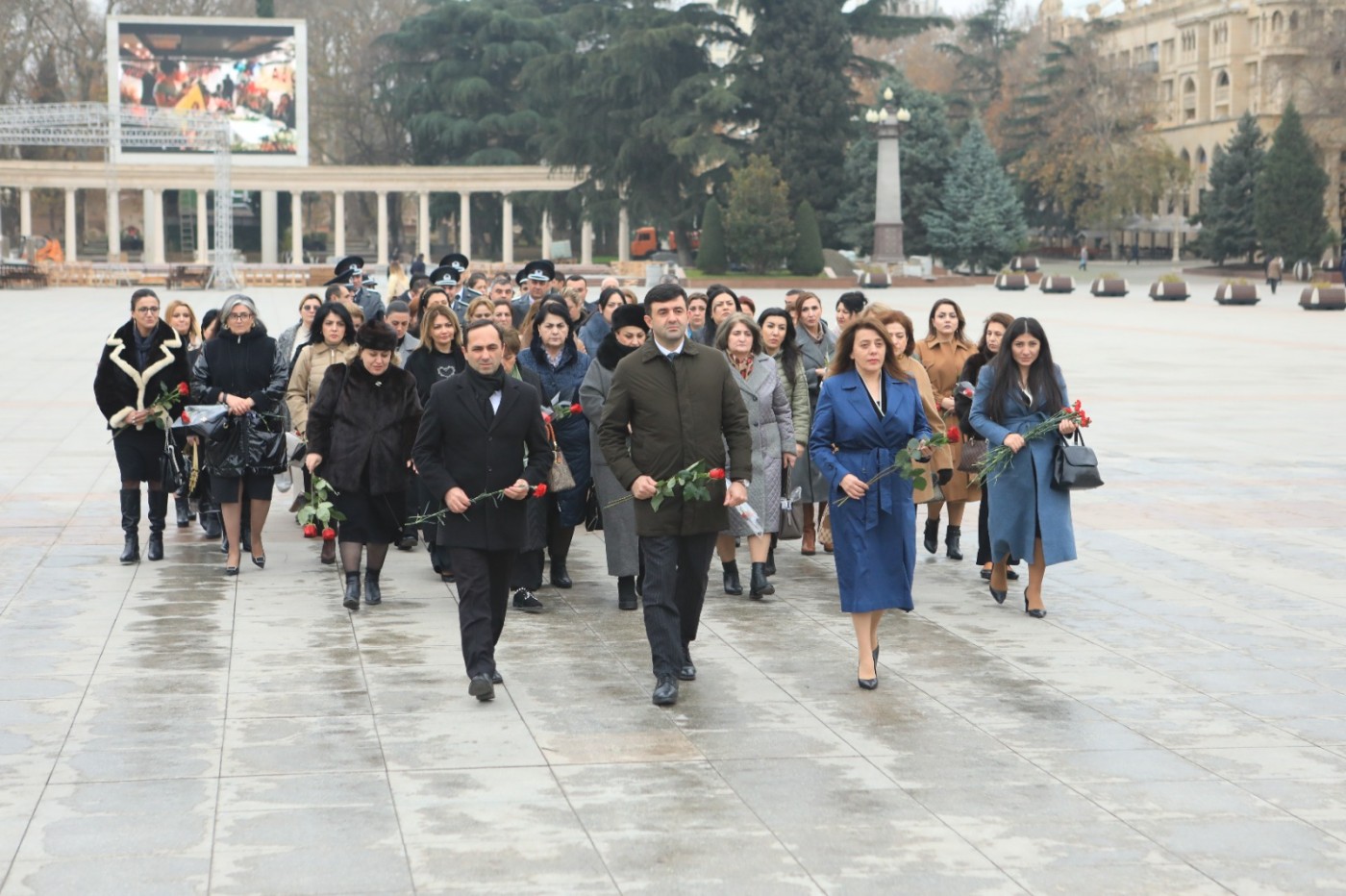 Gəncədə Ulu Öndər Heydər Əliyevin xatirəsi anılıb - FOTOLAR