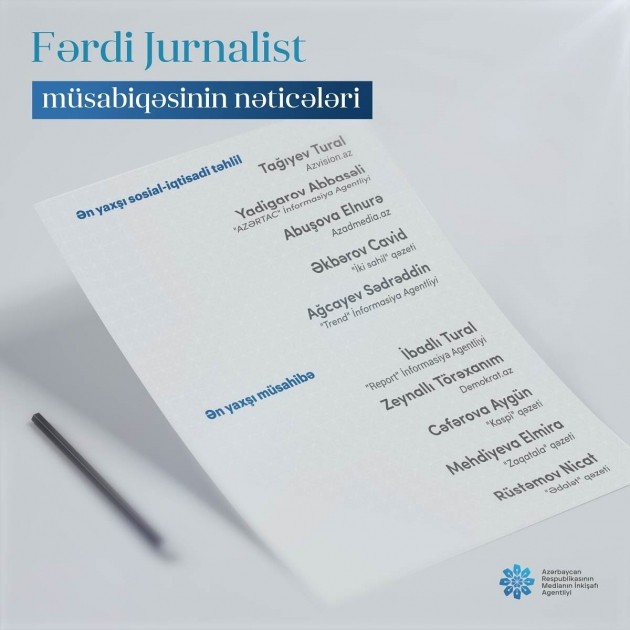 “MEDİA-Fərdi jurnalist müsabiqəsi”nin nəticələri açıqlandı - FOTOLAR