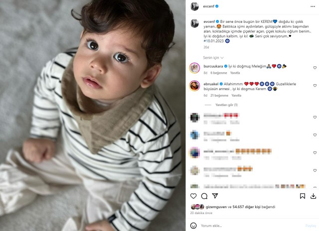 İlk dəfə ikinci oğlunun üzünü göstərdi - FOTO