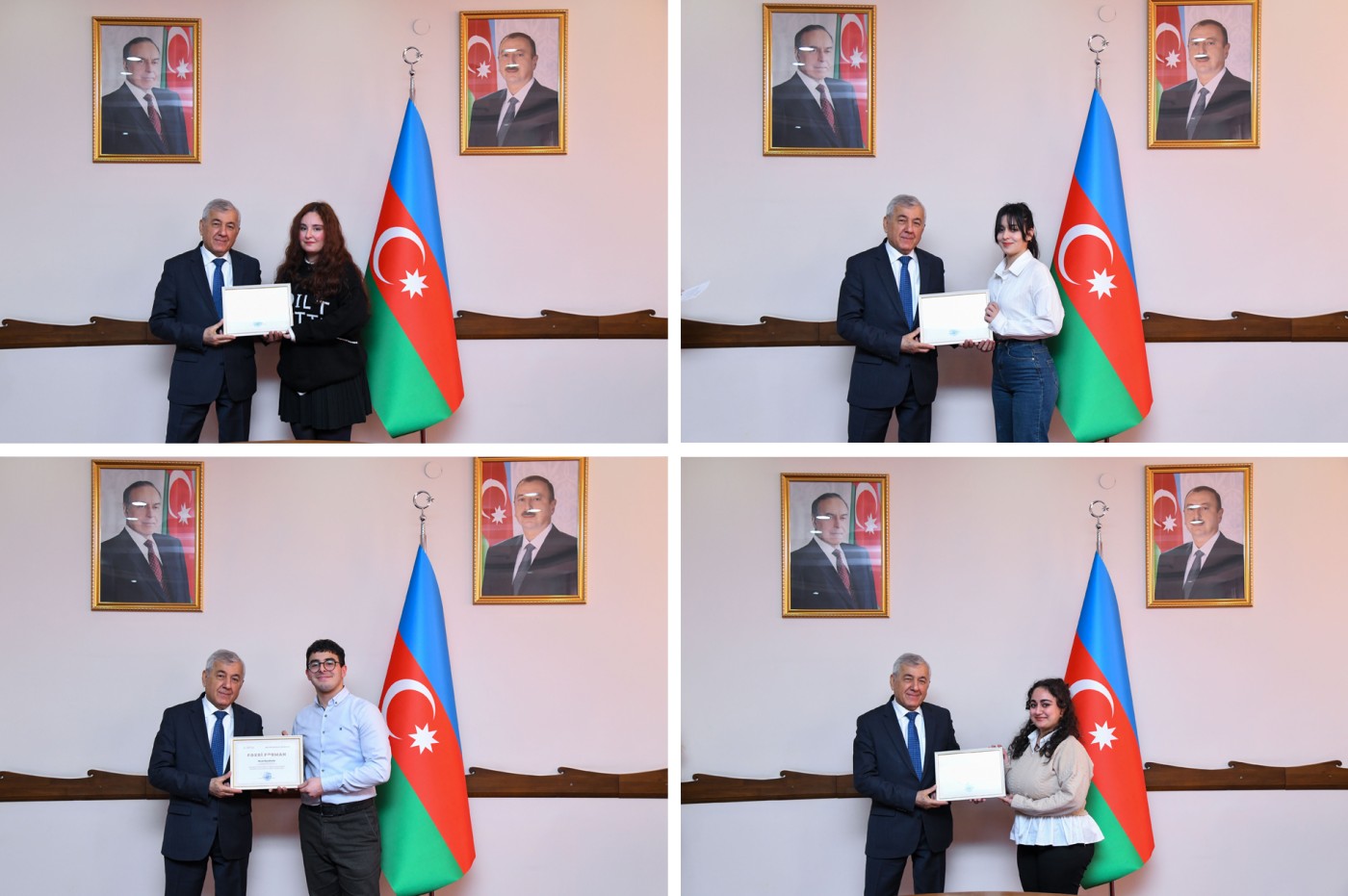 BMU-nun ictimai və sosial həyatında fərqlənən tələbələr mükafatlandırılıb - FOTOLAR