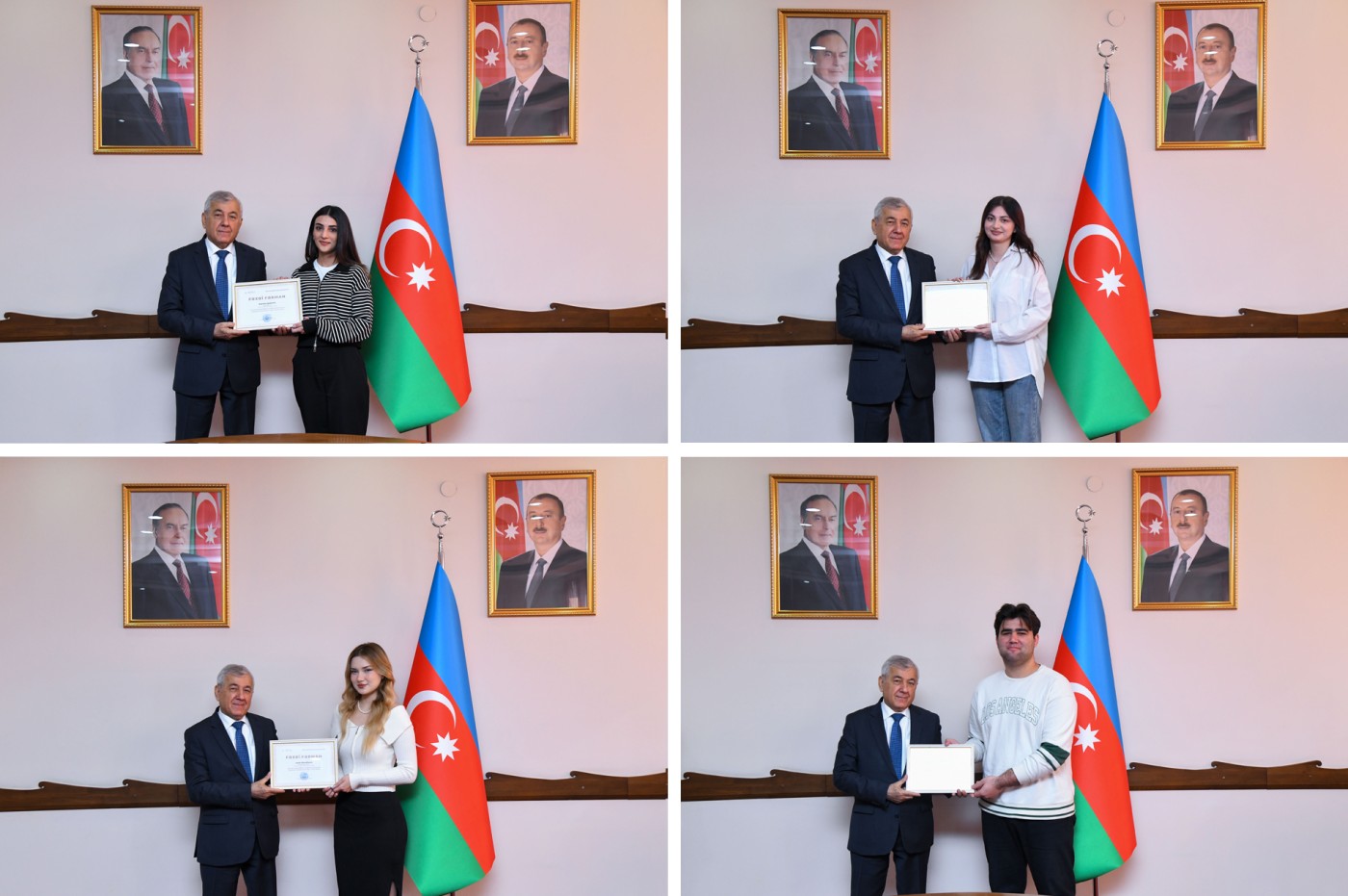 BMU-nun ictimai və sosial həyatında fərqlənən tələbələr mükafatlandırılıb - FOTOLAR