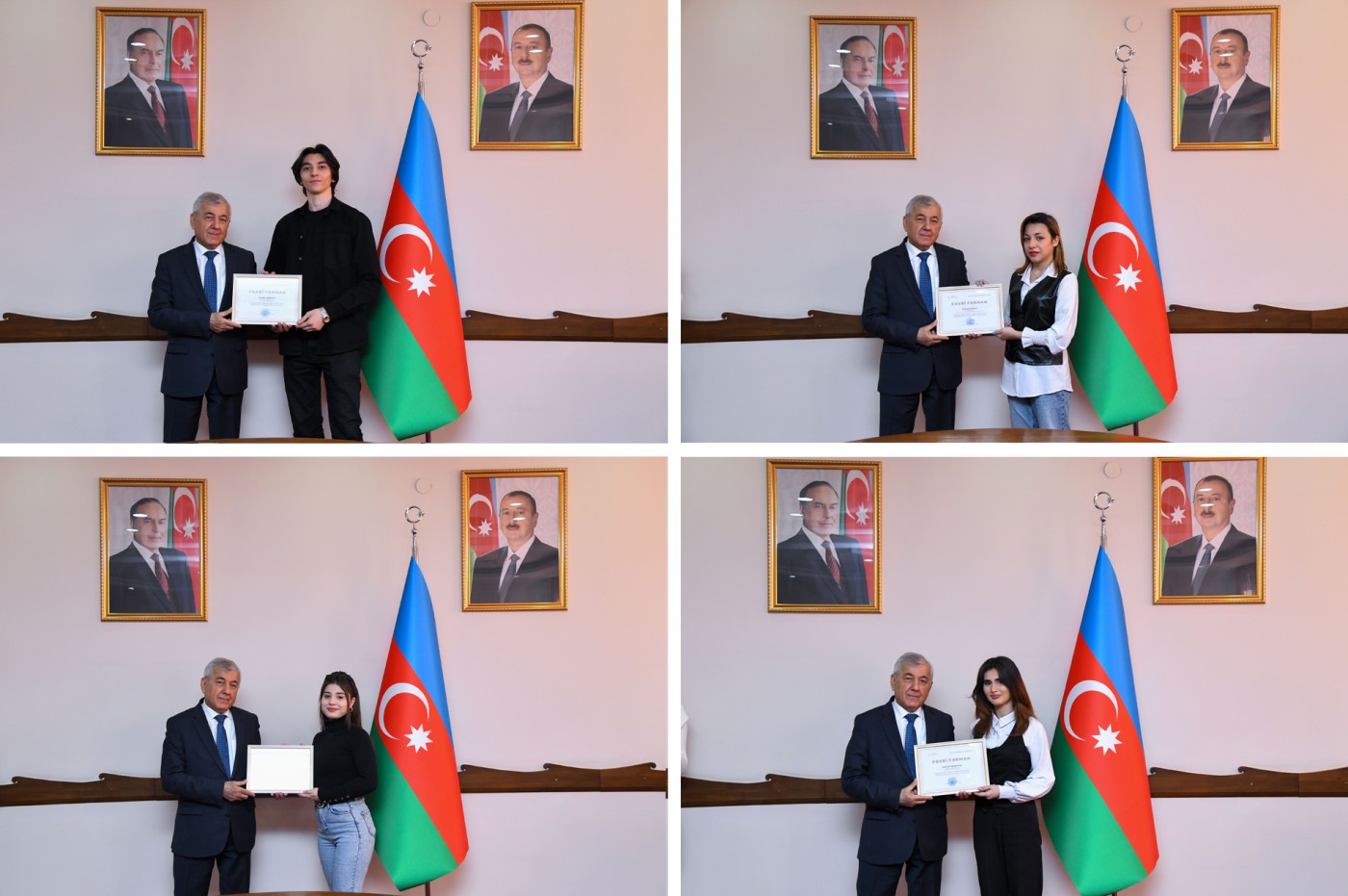 BMU-nun ictimai və sosial həyatında fərqlənən tələbələr mükafatlandırılıb - FOTOLAR