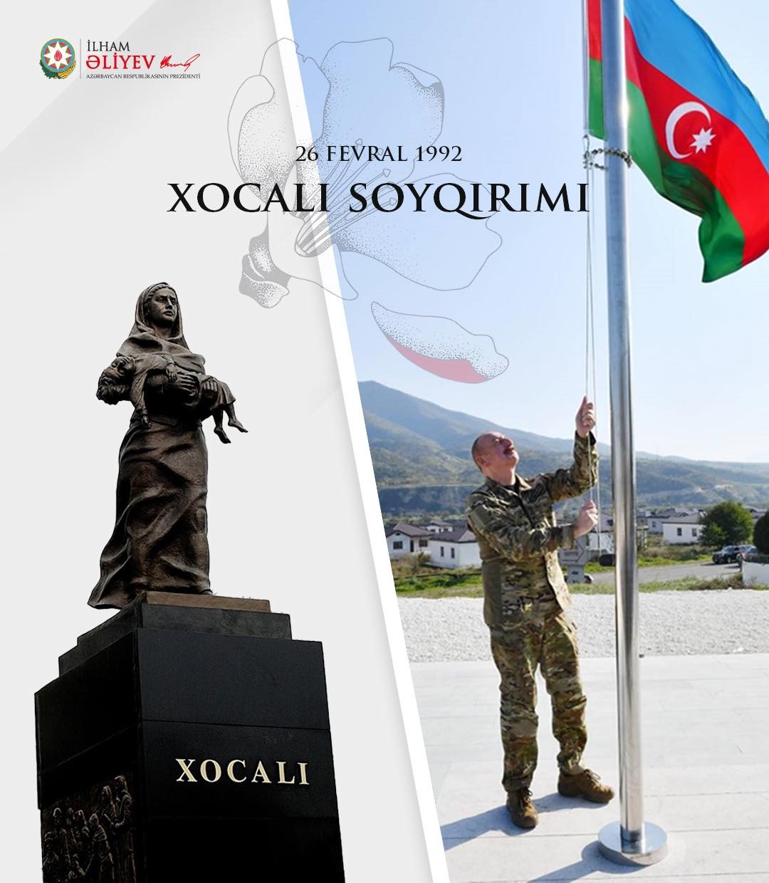 Prezidentdən Xocalı soyqırımının ildönümü ilə bağlı PAYLAŞIM