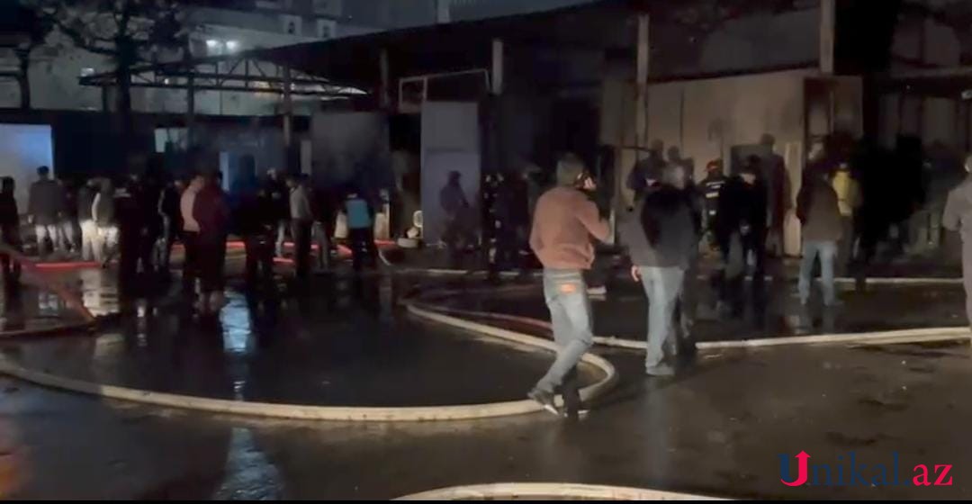 Gəncədəki avtomobil sexində 5 boks və bir avtomobil yanıb - YENİLƏNİB