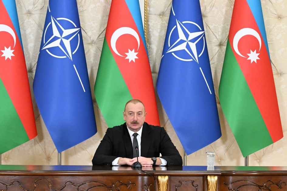 İlham Əliyevlə NATO-nun Baş katibi mətbuata bəyanatla çıxış ediblər - FOTOLAR (YENİLƏNİB)