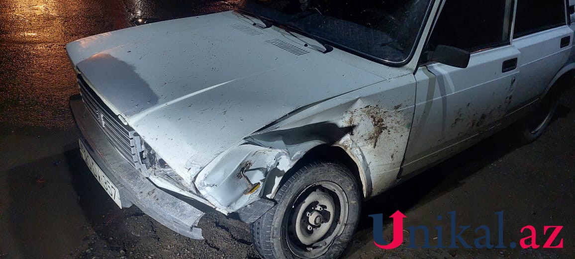 Gəncədə qəza törədən sürücü hadisə yerindən qaçdı - FOTO