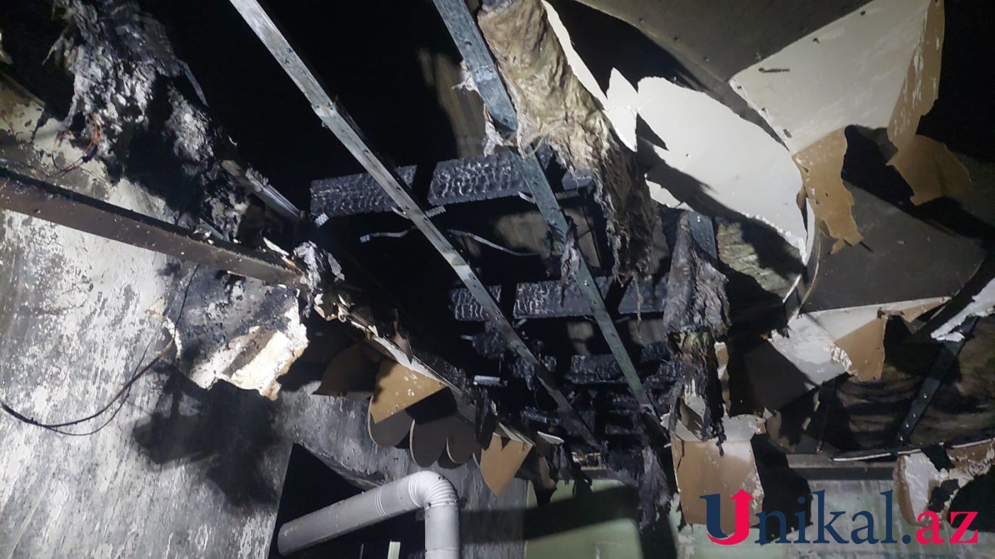 Gəncədə fərdi yaşayış evi YANDI - FOTOLAR