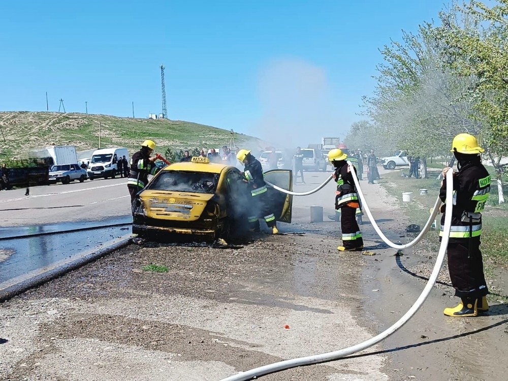 Naxçıvanda “Lifan” yandı - FOTOLAR