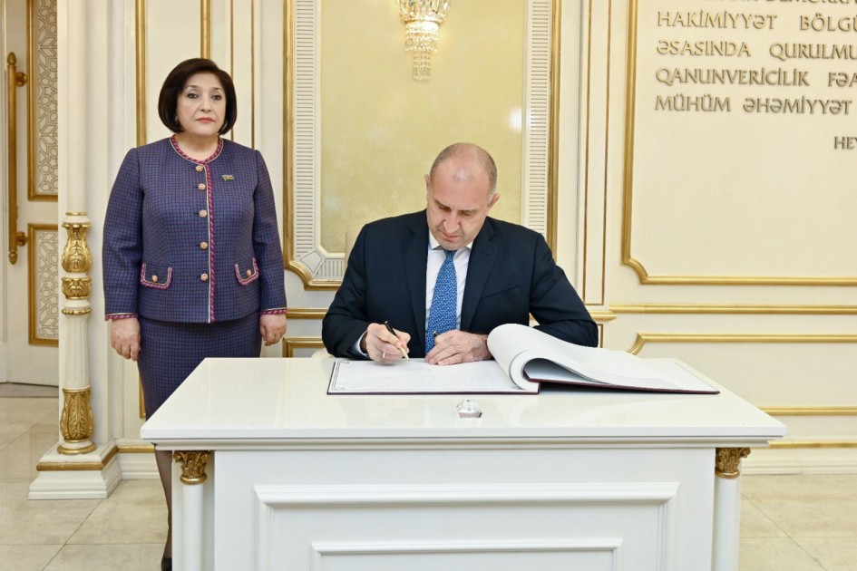 Sahibə Qafarova Rumen Radevlə görüşdü - FOTOLAR