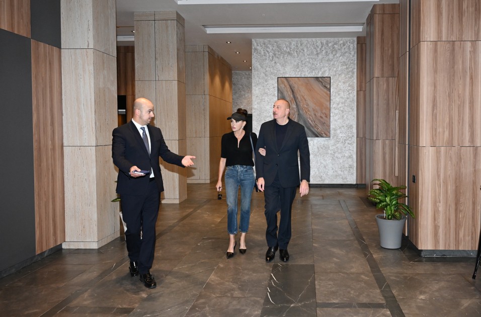 Prezident və birinci xanım “Ağalı” hotelinin açılışında - FOTOLAR