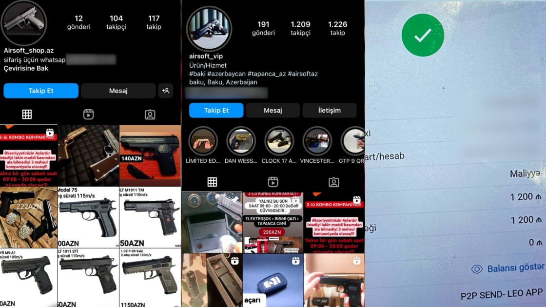 Sosial şəbəkələrdə oyuncaq metal tapança satmaq adı altında dələduzluq etdi - FOTO