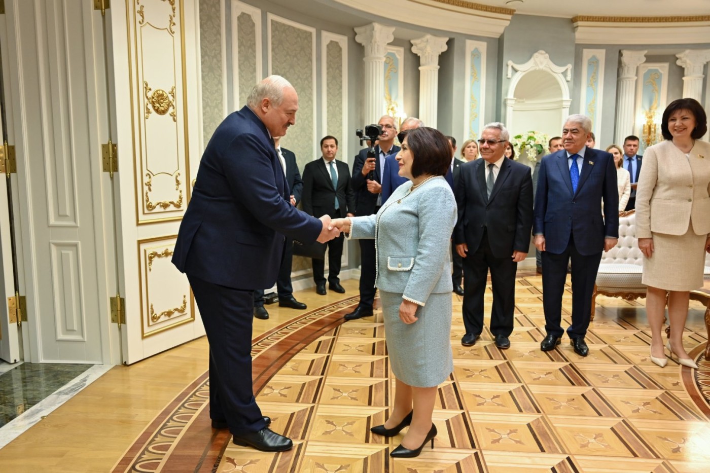 Sahibə Qafarova Lukaşenko ilə görüşdü - FOTOLAR
