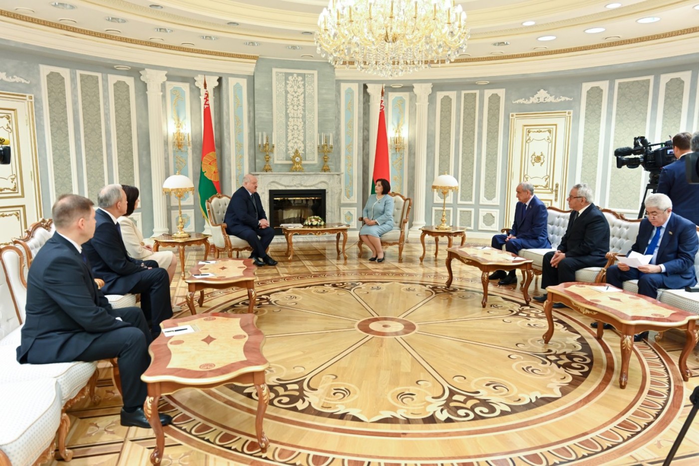 Sahibə Qafarova Lukaşenko ilə görüşdü - FOTOLAR