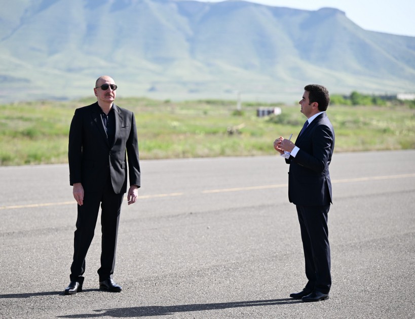 İlham Əliyev Xocalı hava limanında - FOTOLAR (YENİLƏNİB)