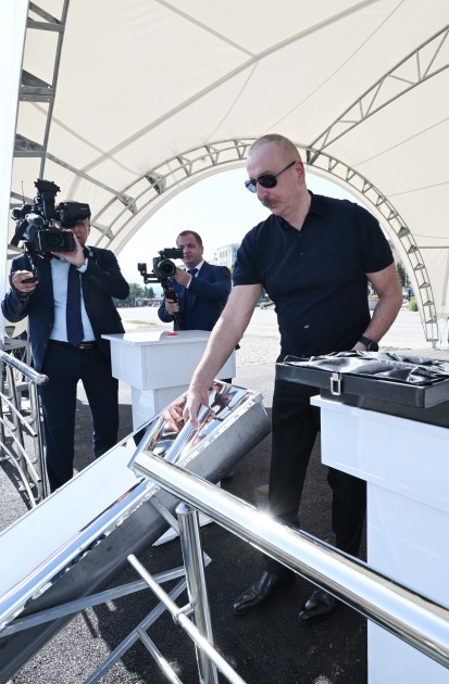 İlham Əliyev Xankəndi Konqres Mərkəzinin təməlini qoydu - FOTOLAR (YENİLƏNİB)