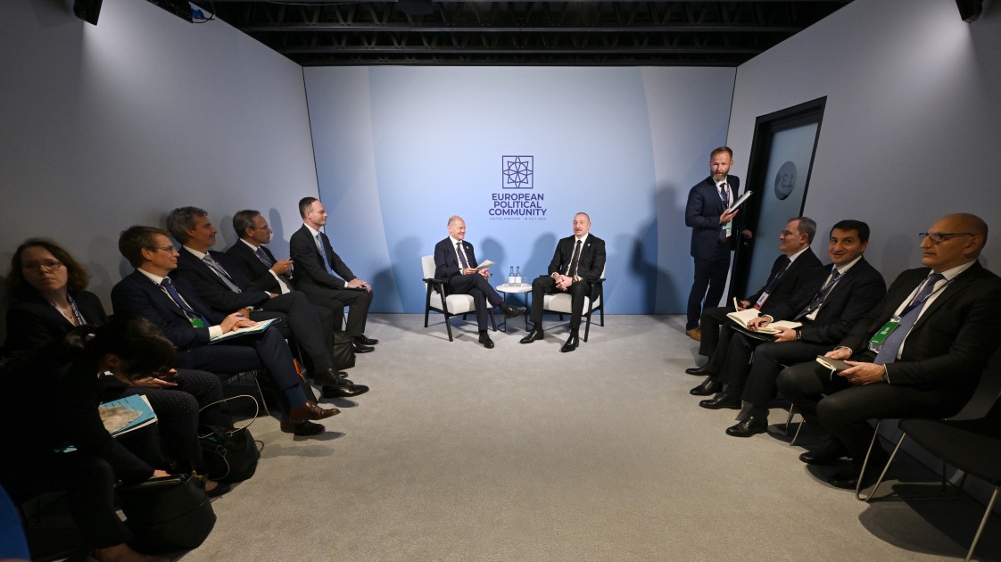 Prezident Olaf Şoltsla görüşdü - FOTOLAR (YENİLƏNİB)